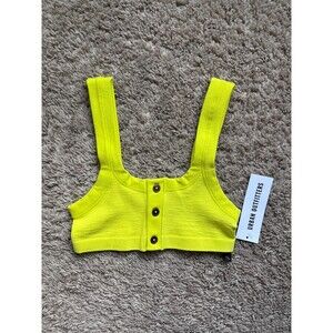 Out From Under Violet Button-Front Bra Top in Lime Size XS/S NEW!